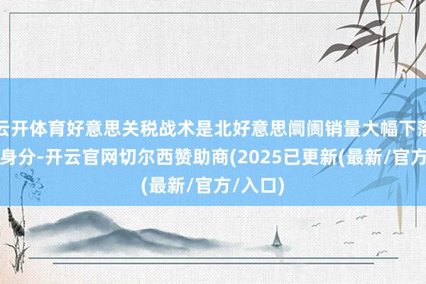 云开体育好意思关税战术是北好意思阛阓销量大幅下落的主要身分-开云官网切尔西赞助商(2025已更新(最新/官方/入口)