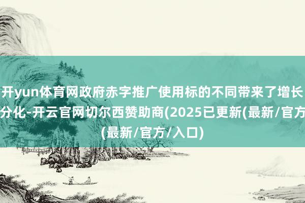 开yun体育网政府赤字推广使用标的不同带来了增长的结构分化-开云官网切尔西赞助商(2025已更新(最新/官方/入口)