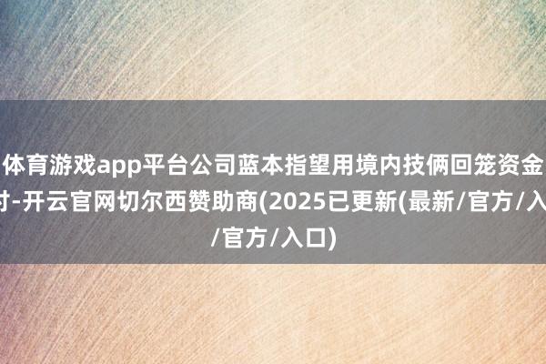 体育游戏app平台公司蓝本指望用境内技俩回笼资金兑付-开云官网切尔西赞助商(2025已更新(最新/官方/入口)
